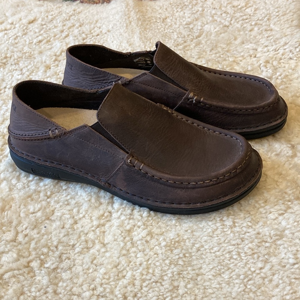 Birkenstock Duma brown leather loafers. Size 37 EUR. Excellent, like new.